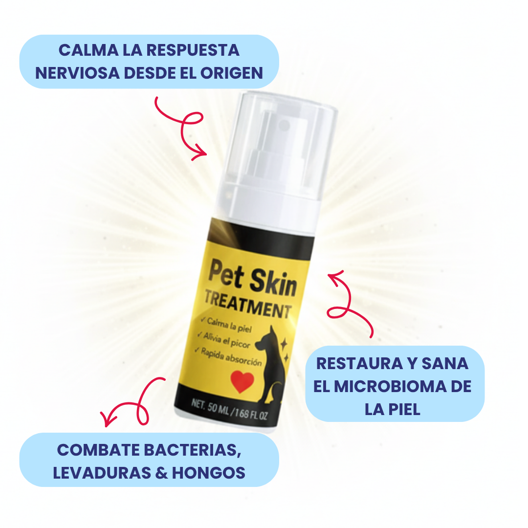 PET SKIN TRATAMIENTO NATURAL PARA PIEL ROJA, IRRITADA, CON GRANITOS O DERMATITIS