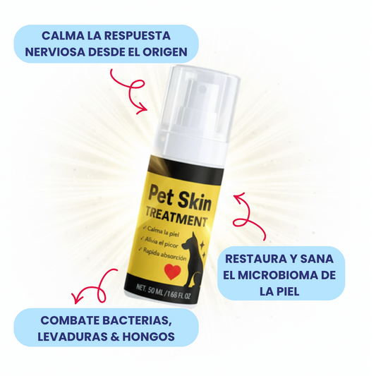 PET SKIN TRATAMIENTO NATURAL PARA PIEL ROJA, IRRITADA, CON GRANITOS O DERMATITIS